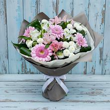 Букет цветов из:  Герберы, Альстромерии и Хризантемы #REPLACE_PRED# Гряды
