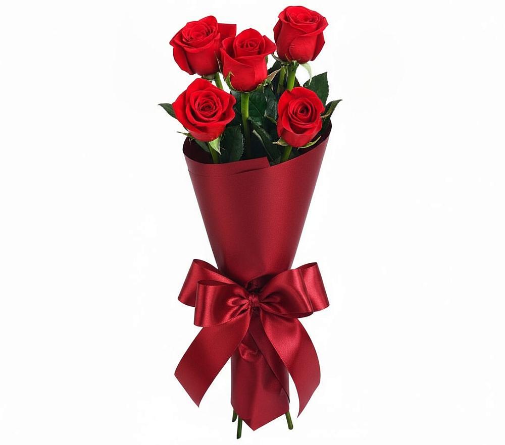Букет 5 Красных роз Эдлесс Лав в Гряды