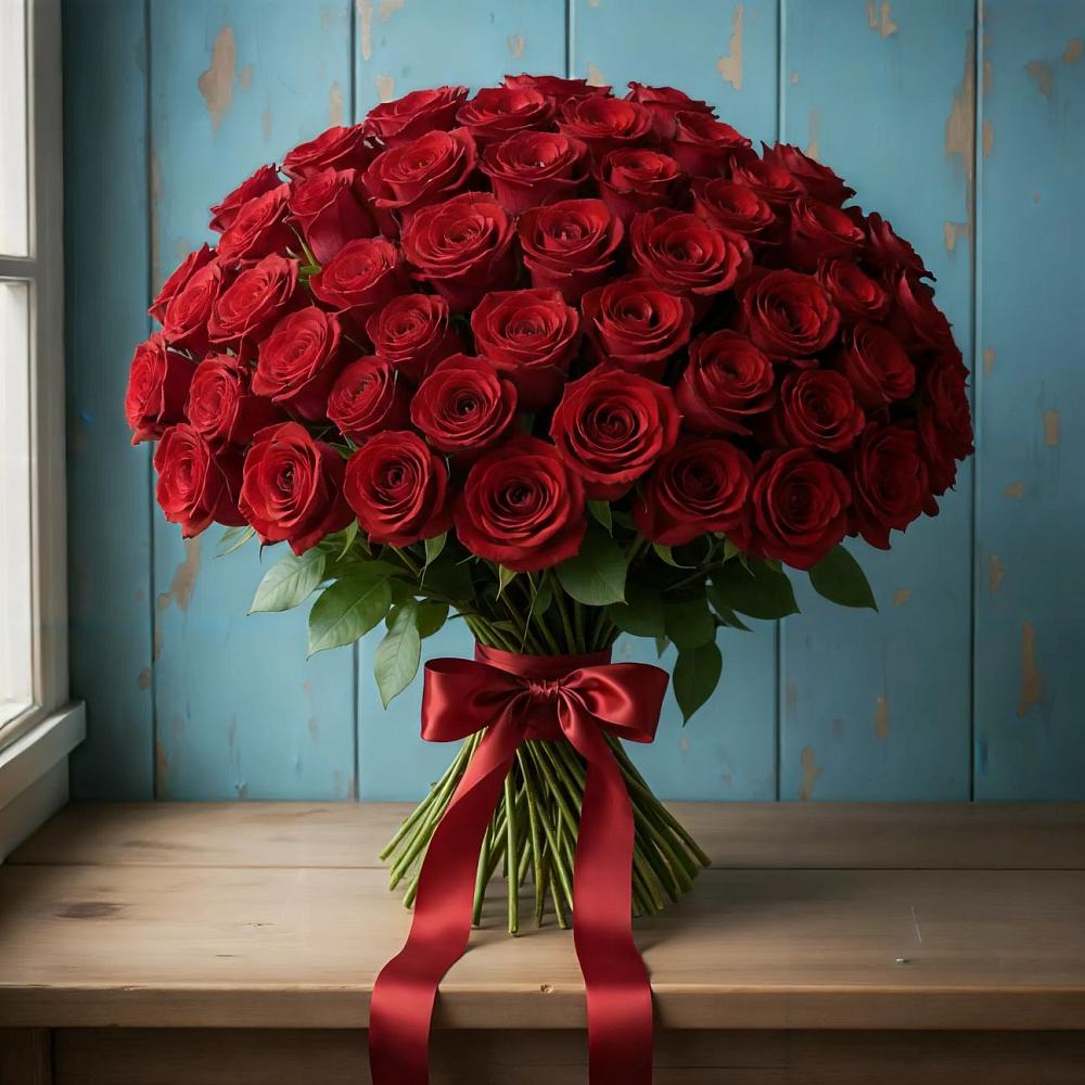 Букет Красные розы Блэк Меджик в Гряды