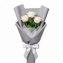 Букет 3 белые розы #REPLACE_PRED# Гряды