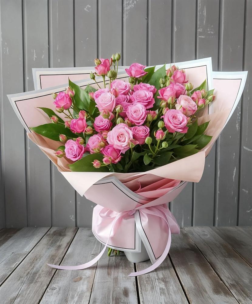 Букет Розовый кустик в Гряды