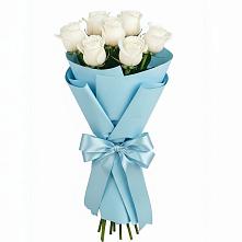 Букет 7 белых роз Проуд в Гряды