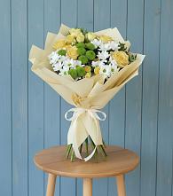 Букет цветов из:  Хризантемы и Розы #REPLACE_PRED# Гряды