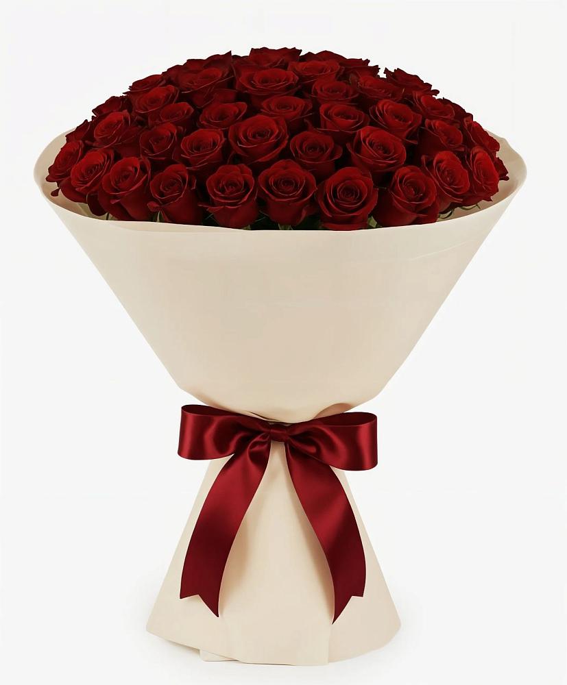 Букет 101 Бордовая роза Блэк Бакарра в Гряды