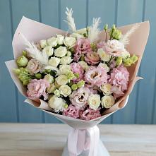 Букет цветов из:  Альстромерии и Розы в Гряды